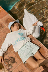 Cyan Fine Stripes Trunks
