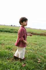 Bambula Marsala Mao Shirt Baby