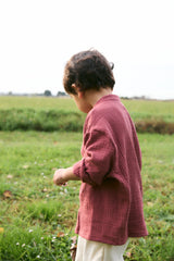 Bambula Marsala Mao Shirt Baby