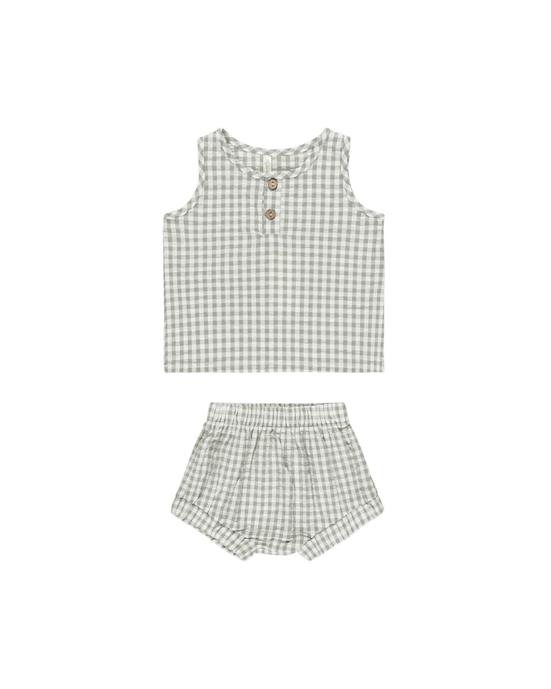 Baby Tank Set | Eucalyptus Gingham