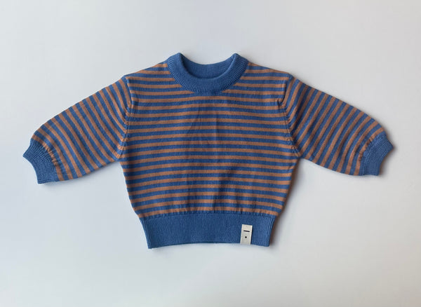 Baby Knitted Sweater | Blue Moon/Biscuit