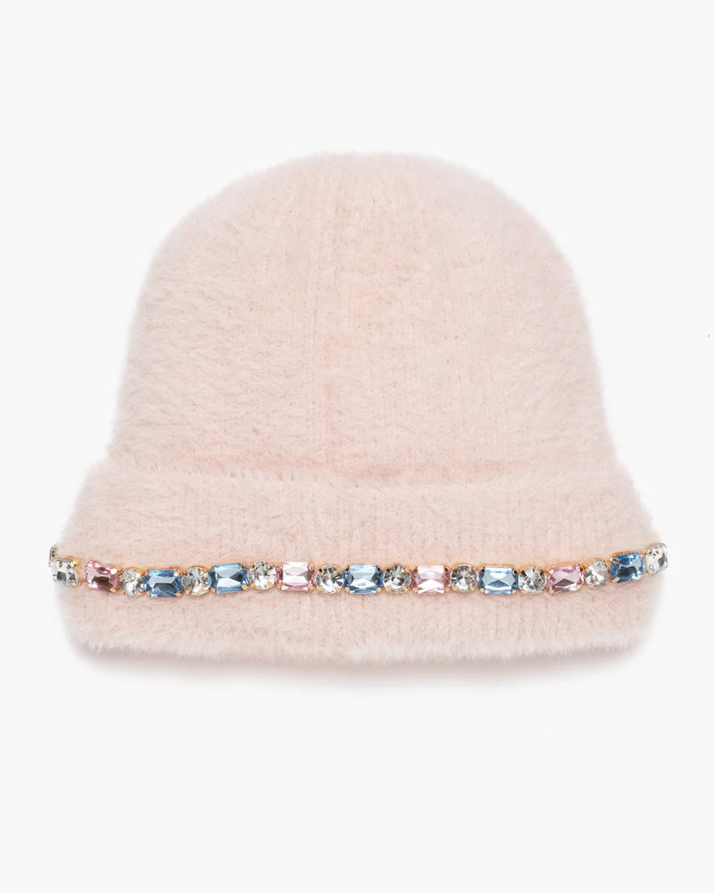 Cotton Candy Jeweled Beanie