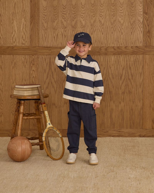 Rugby Polo | Navy Stripe