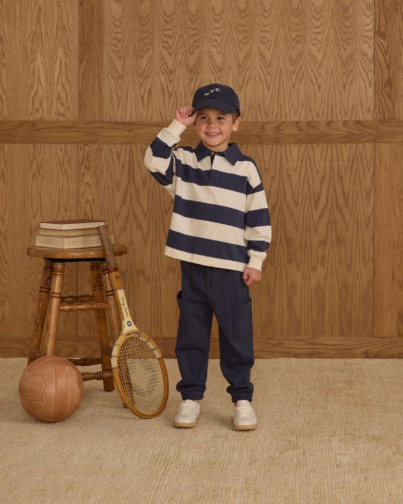 Rugby Polo | Navy Stripe
