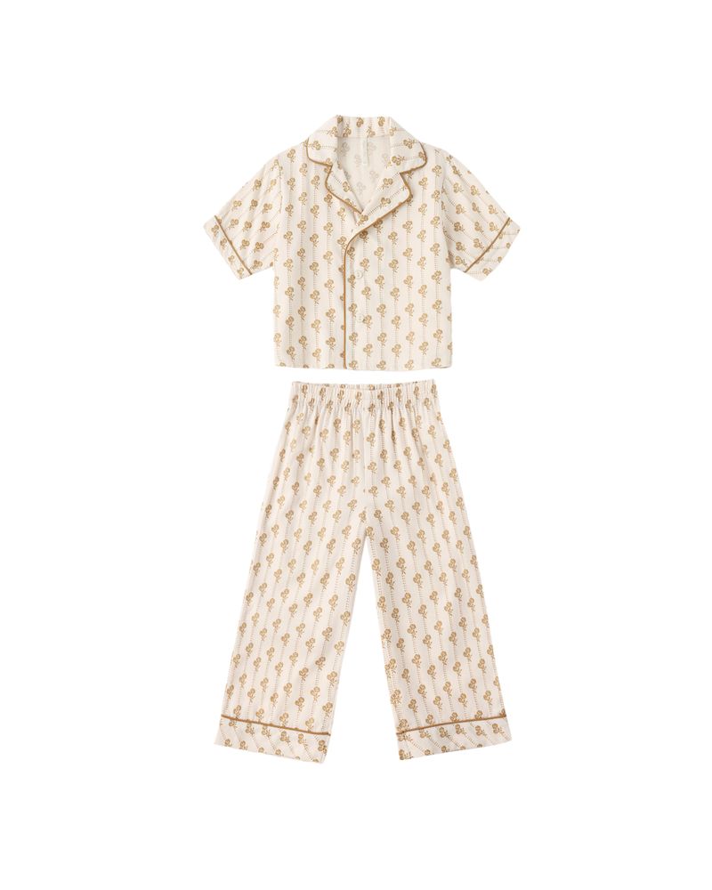 Woven Pajama Set | Golden Bloom