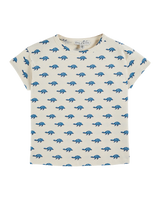 Ecru organic cotton turtles T-shirt | Tortue