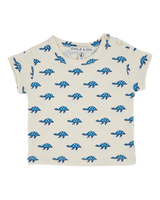 Ecru organic cotton turtles T-shirt | Tortue