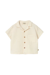 Baby Abel Shirt | Ivory Soft Gauze Cotton