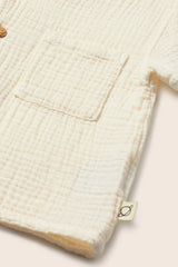 Baby Abel Shirt | Ivory Soft Gauze Cotton