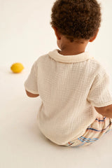 Baby Abel Shirt | Ivory Soft Gauze Cotton