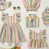 Girls Elsie Dress | Parade Stripe