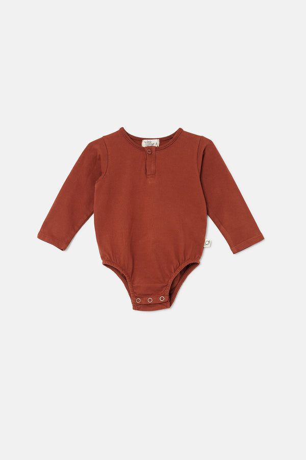 Basic Baby Bodysuit - Brown