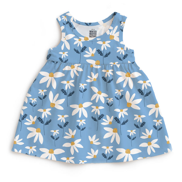 Alna Baby Dress | Daisies Blue