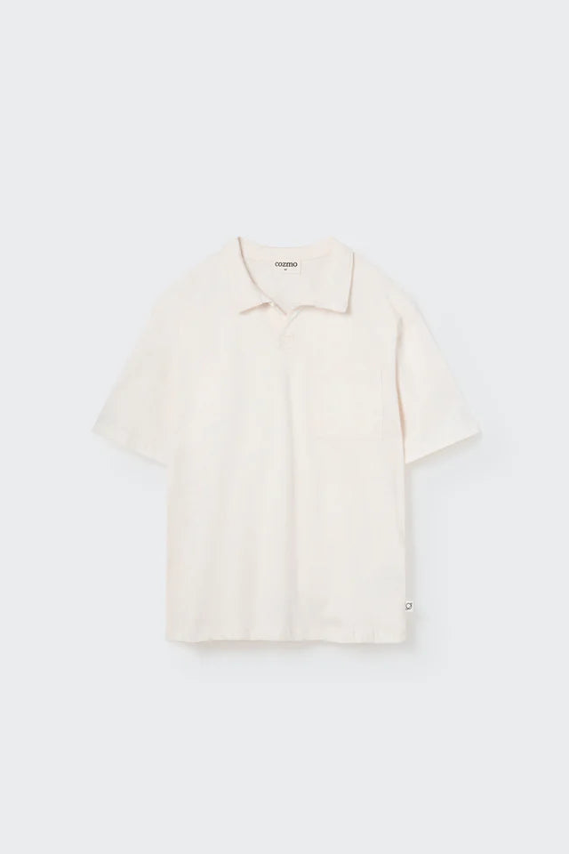 Fine Jersey Polo Shirt | Ivory