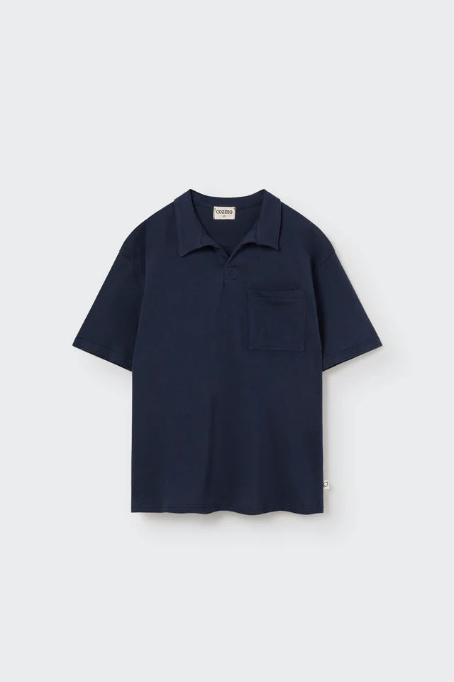 Fine Jersey Polo Shirt | Navy