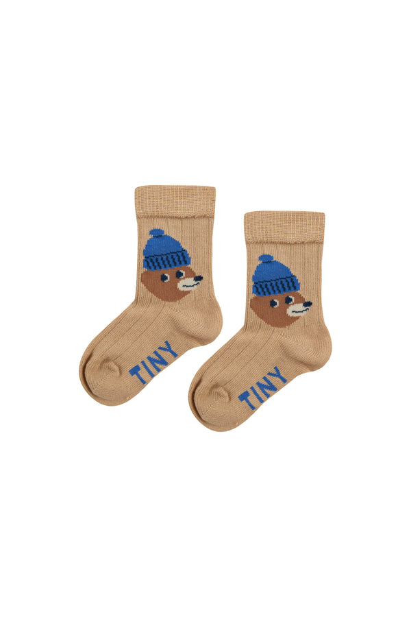 Baby Bear Medium Socks | Almond