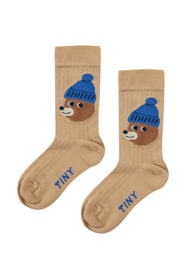 Bear Medium Socks | Almond