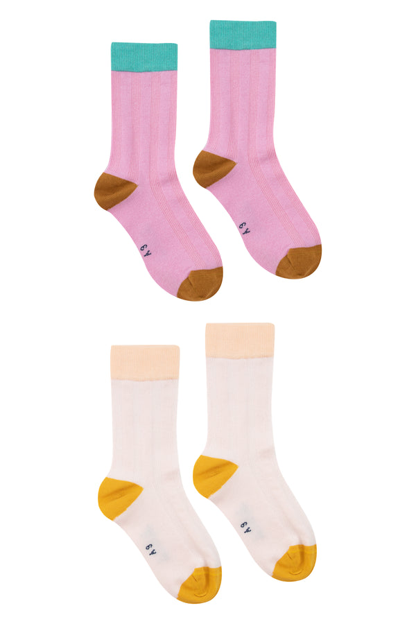 Bicolor Socks Pack | Pink/Soft Pink