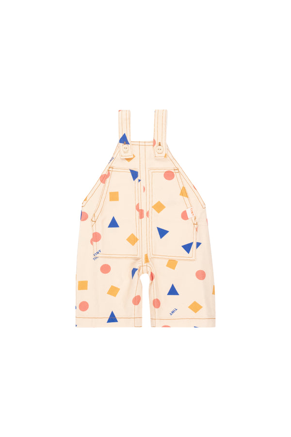 Baby Geometric Dungaree | Vanilla