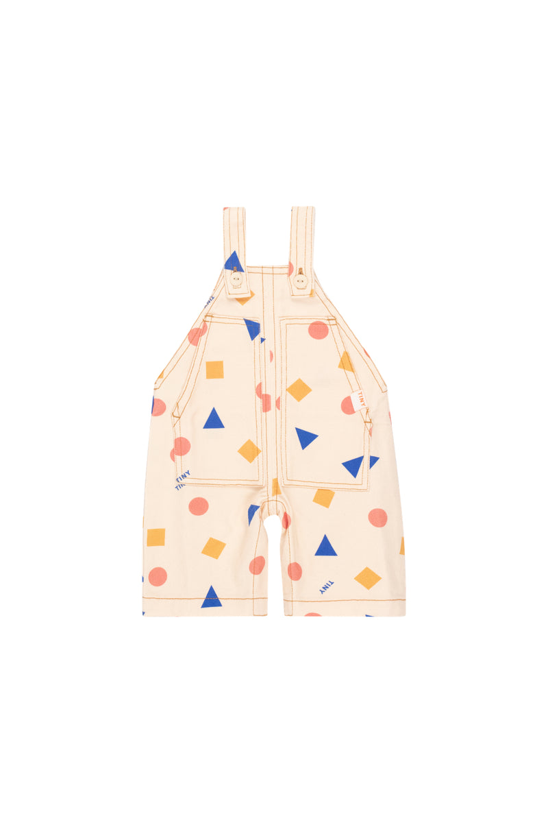 Baby Geometric Dungaree | Vanilla