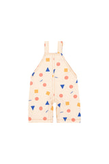 Baby Geometric Dungaree | Vanilla