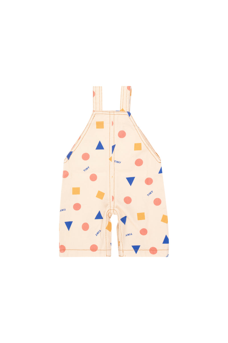 Baby Geometric Dungaree | Vanilla