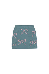 Bow Short Skirt | Warm Blue