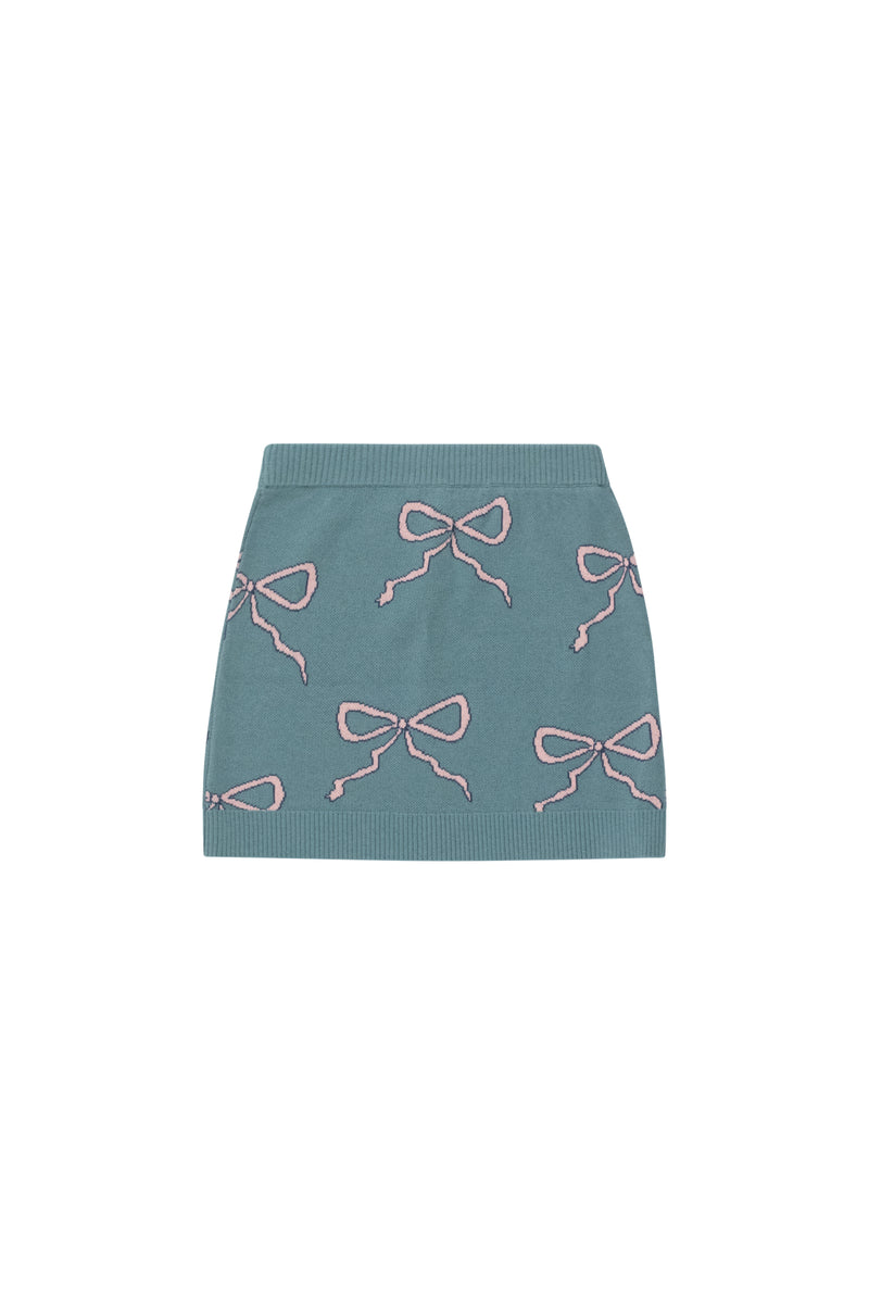 Bow Short Skirt | Warm Blue