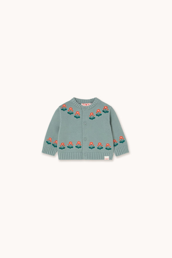 Flowers Baby Cardigan | Sage
