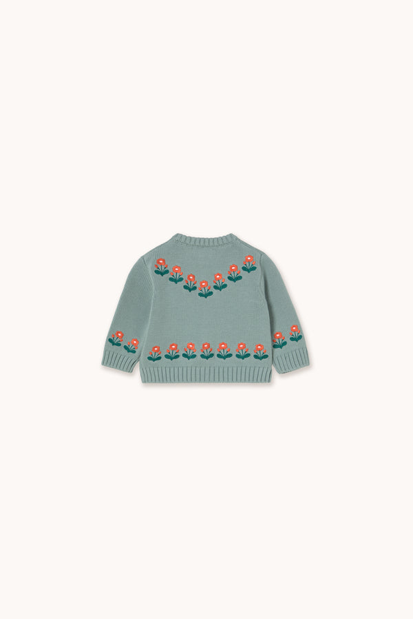 Flowers Baby Cardigan | Sage