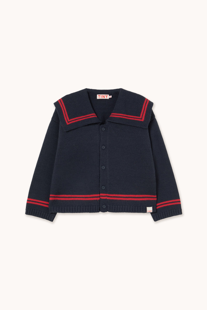 Stripes Tiny Cardigan | Navy