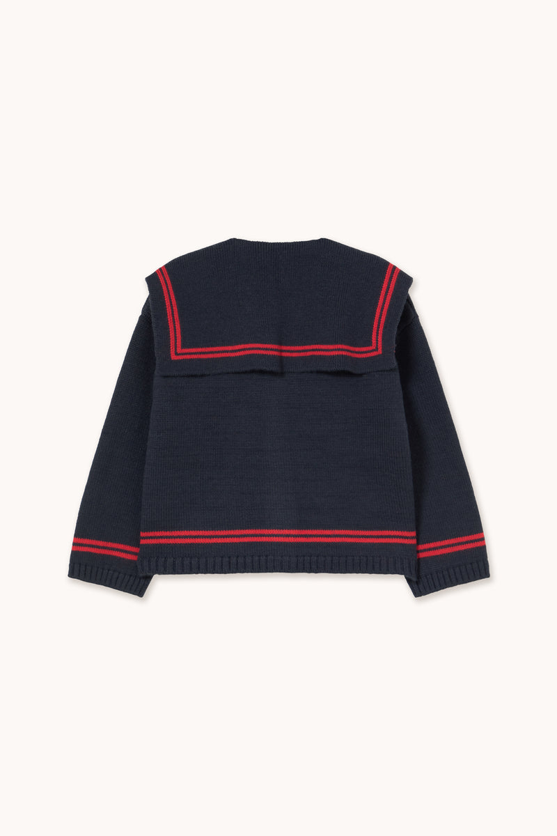 Stripes Tiny Cardigan | Navy