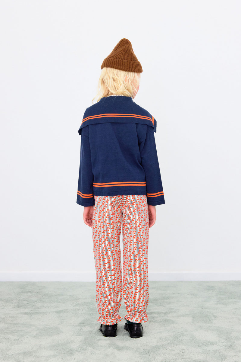 Stripes Tiny Cardigan | Navy