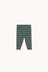 Duo Stripes Rib Baby Pant| Dark Green