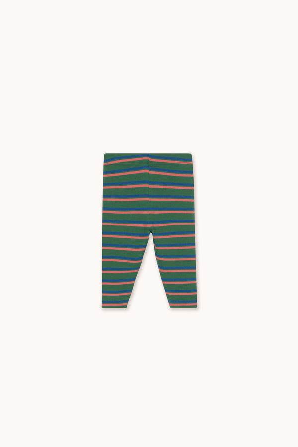 Duo Stripes Rib Baby Pant| Dark Green