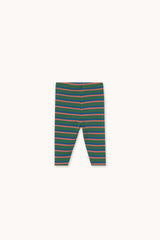 Duo Stripes Rib Baby Pant| Dark Green