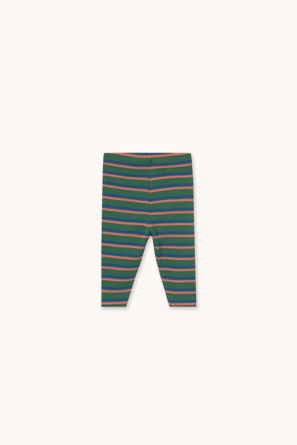 Duo Stripes Rib Baby Pant| Dark Green