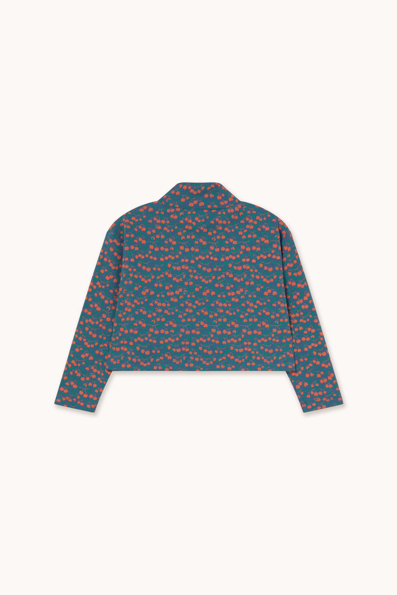 Mini Apples Rib Mockneck | Light Navy