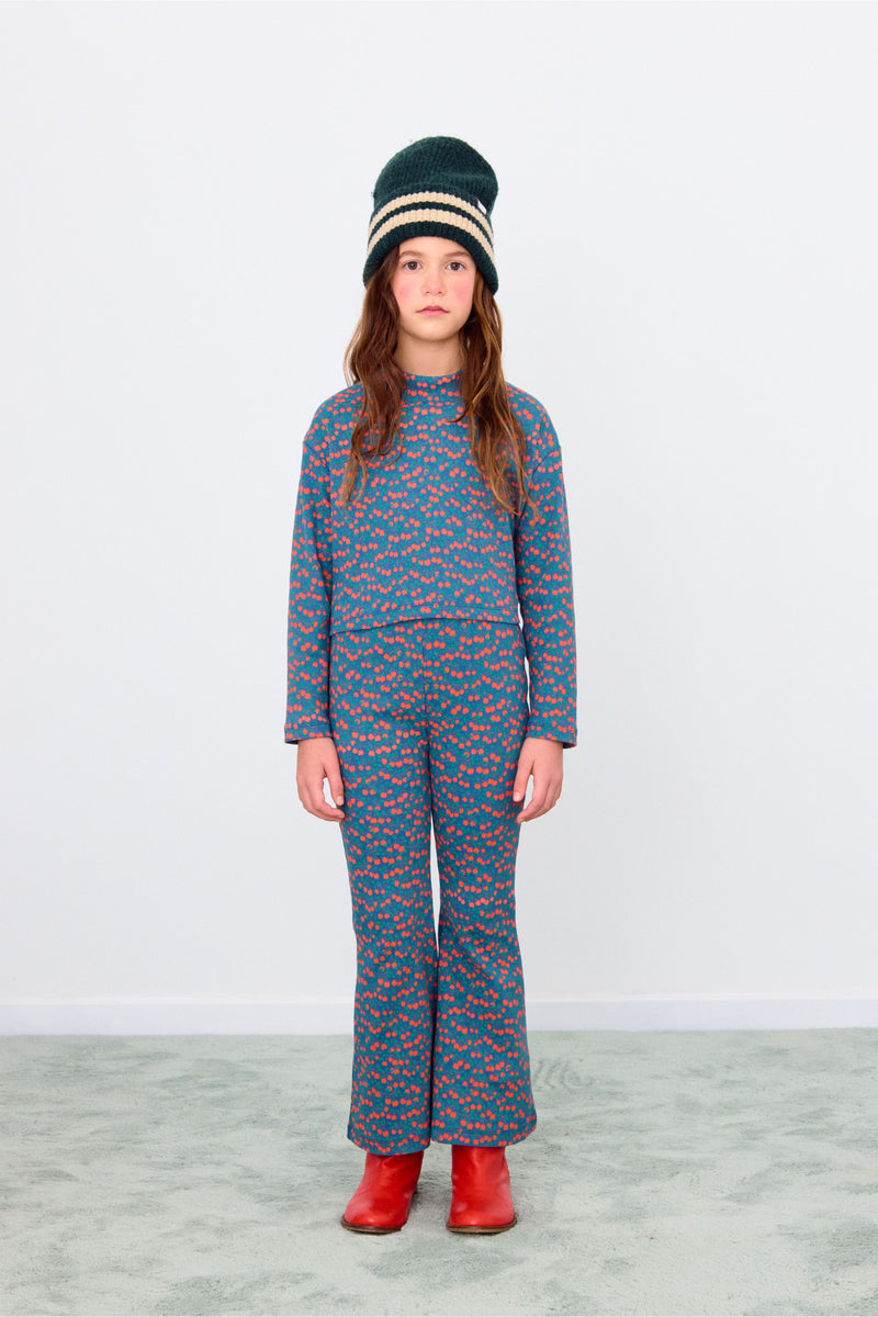 Mini Apples Rib Mockneck | Light Navy