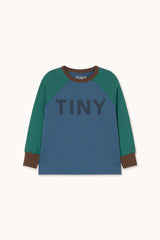 Tiny Color Block Raglan Sleeve Tee | Blue