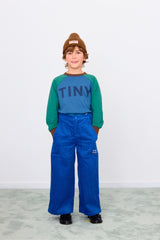 Tiny Color Block Raglan Sleeve Tee | Blue