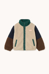 Color Block Polar Sherpa Jacket | Dark Green