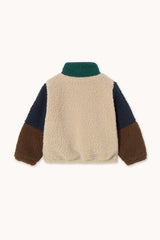 Color Block Polar Sherpa Jacket | Dark Green