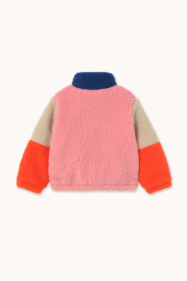 Color Block Polar Sherpa Jacket | Dark Blue