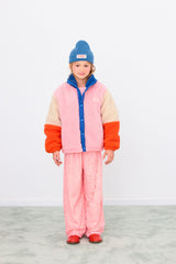 Color Block Polar Sherpa Jacket | Dark Blue