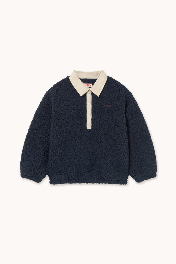 Sherpa Collar Sweatshirt | Navy