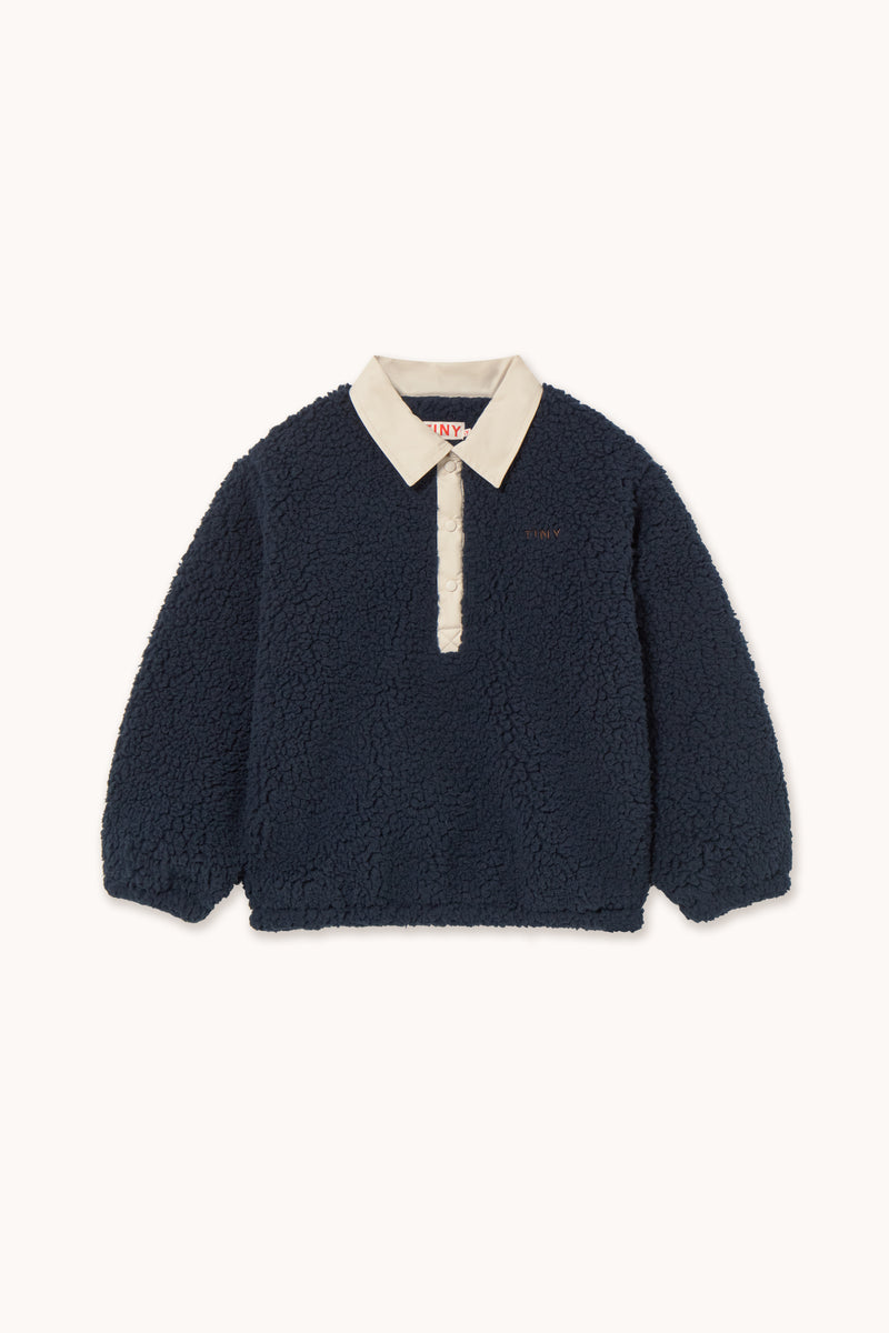 Sherpa Collar Sweatshirt | Navy
