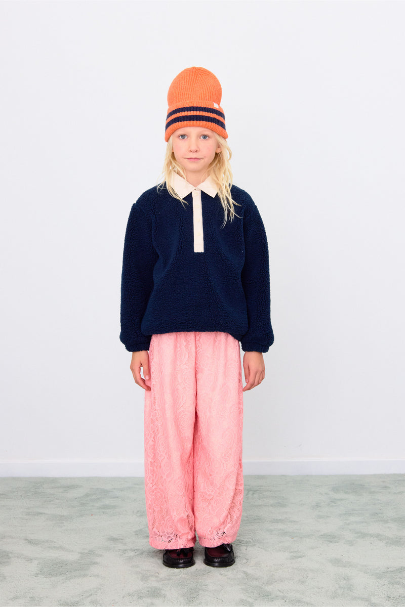 Sherpa Collar Sweatshirt | Navy