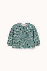 White Bouquet Shirt | Teal