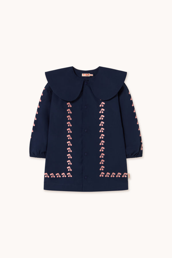 Mini Cherries Dress | Navy